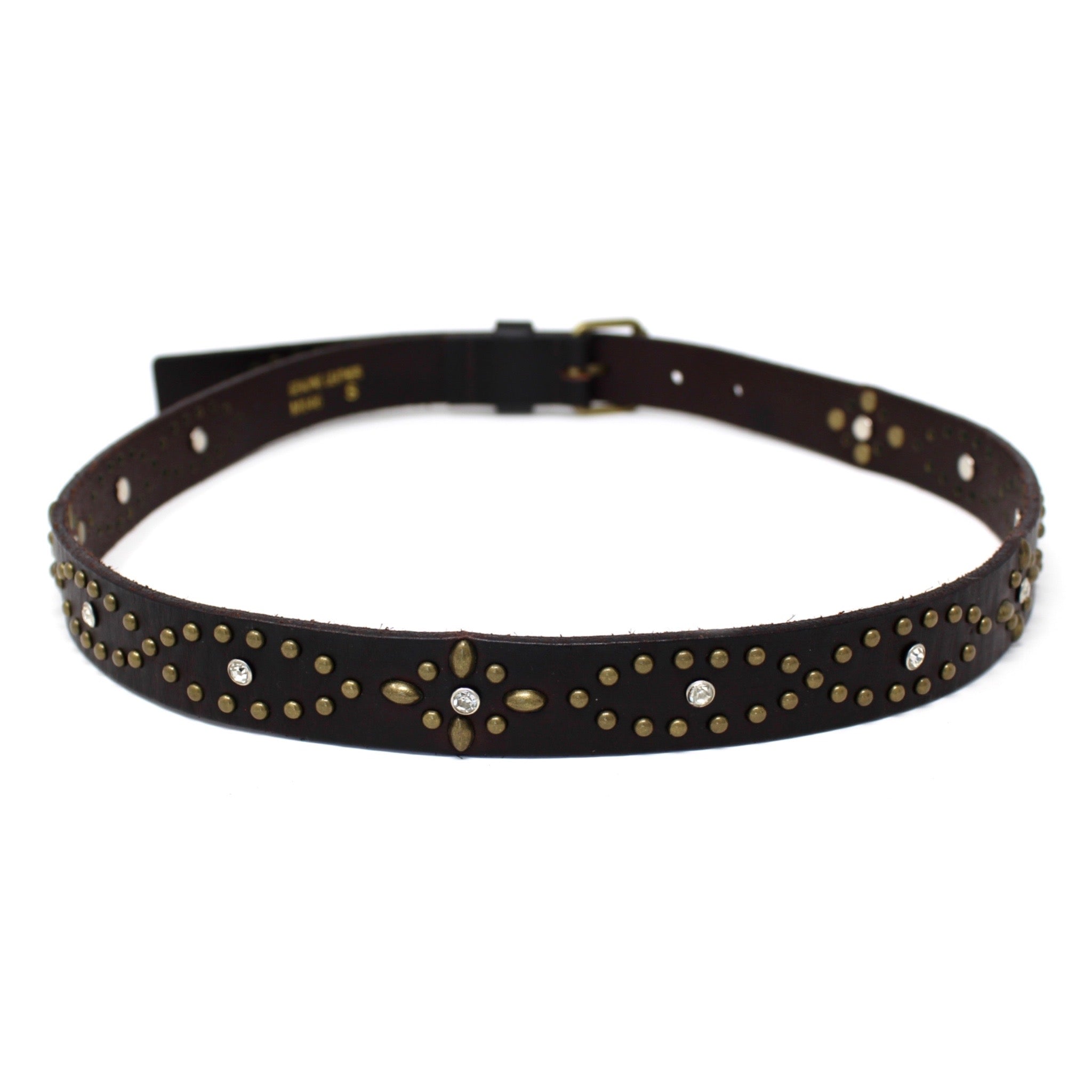 Women's Black Thin Studded Belt – MexWest