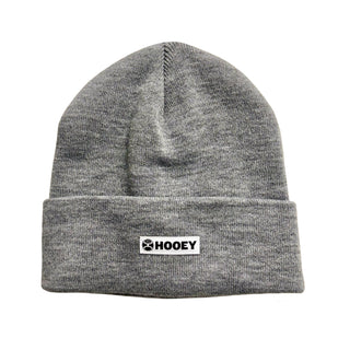 "Hooey Beanie" Grey w/ White & Black