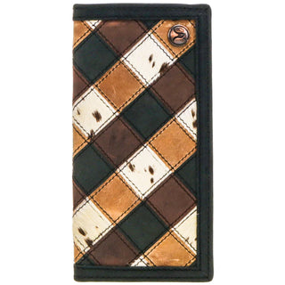 "Smackdown" Rodeo Wallet Black w/ Brown Patchwork