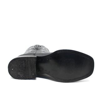 "Chava" Artillero Square Toe Cowboy Boot- Crazy Black