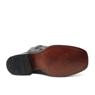 "Rigo" Artillero Square Toe Cowboy Boot- Grizzly Black