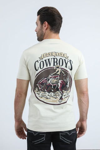 Men's Modern Fit Cotton Stretch T-Shirt back view 