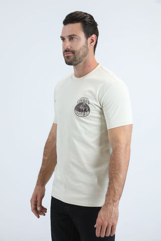 Men's Modern Fit Cotton Stretch T-Shirt side profile