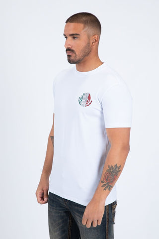Platini Men’s Modern Fit Cotton T-Shirt - White