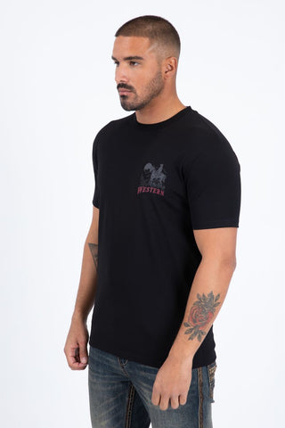 Platini Men’s Modern Fit Cotton T-Shirt - Black