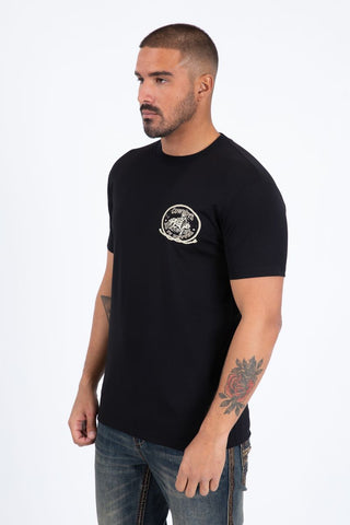 Platini Men’s Modern Fit Cotton T-Shirt - Black