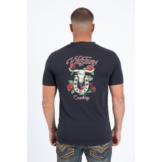 Platini Men’s Modern Fit Cotton T-Shirt - Charcoal