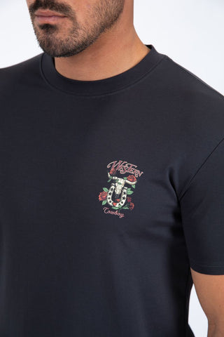 Platini Men’s Modern Fit Cotton T-Shirt - Charcoal