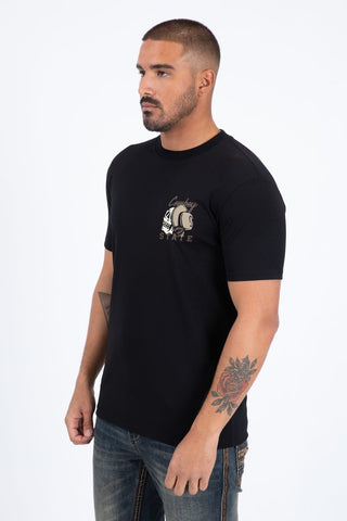 Platini Men’s Modern Fit Cotton T-Shirt - Black