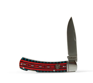 Ariat Multicolored Smooth Blade Large Folding Knife