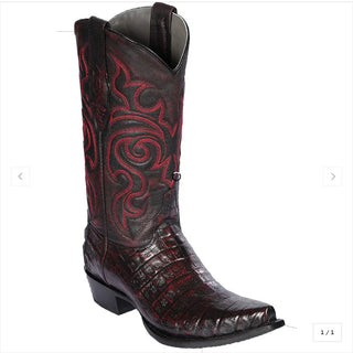 Los Altos Snip Toe Caiman Belly Boots