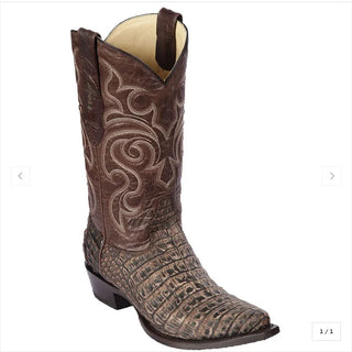 Los Altos Snip Toe Caiman Belly Boots