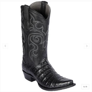 Los Altos Snip Toe Caiman Belly Boots