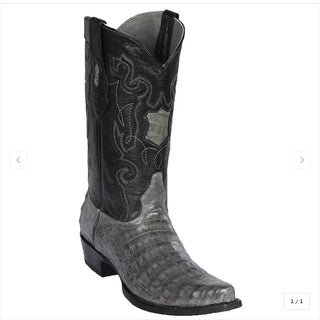 Los Altos Snip Toe Caiman Belly Boots