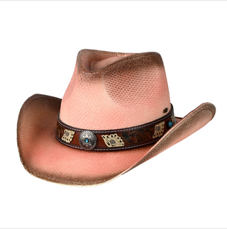 Blush Sunset Straw Cowboy Hat
