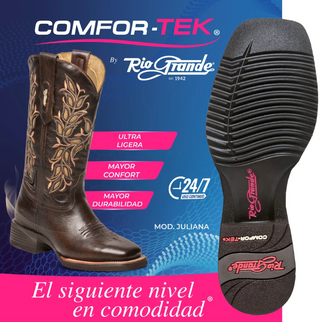Rio Grande Juliana Comfor-Tek Women’s Western Boots – Brown