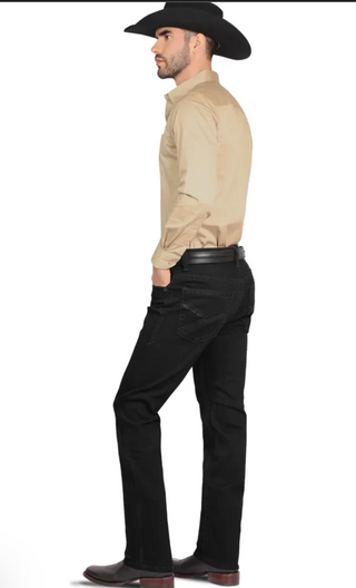 Montero Men’s Modern Bootcut Jeans - Black