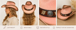 Blush Sunset Straw Cowboy Hat