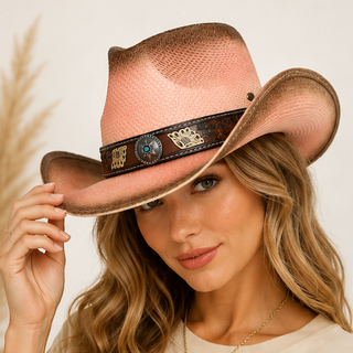 Blush Sunset Straw Cowboy Hat