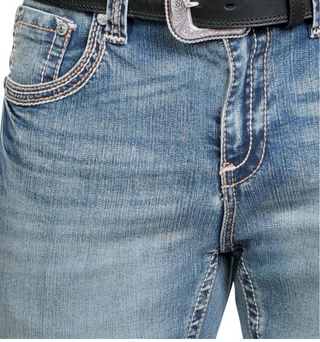 Montero Men’s Modern Bootcut Jeans - Light Blue