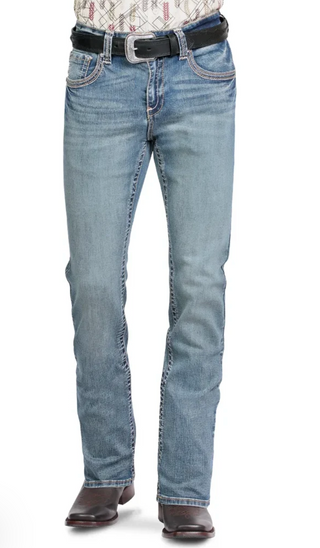 Montero Men’s Modern Bootcut Jeans - Light Blue