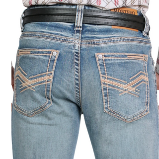Montero Men’s Modern Bootcut Jeans - Light Blue