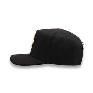 Side view of Virus 5.7 Rose Gold Snapback Hat by BIGG BOSS