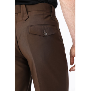 Heath Mens Poly-Stretch Boot-Cut Western Suit Pants - Dark Brown