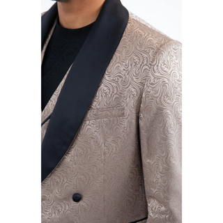 Platini Men's Fashion Blazer & Vest - Khaki