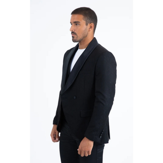 Platini Men's Fashion Blazer & Vest - Black