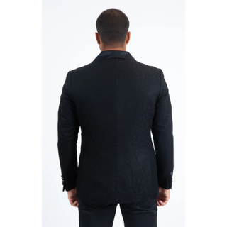 Platini Men's Fashion Blazer & Vest - Black