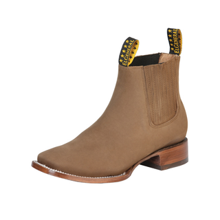 El General Square Toe Ankle Boot - Nobuck Brown