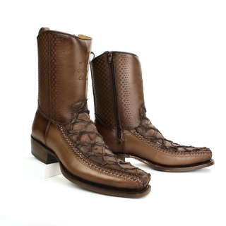 Los Altos Piraruccu Faded Tabacco 7X Semi Square Toe Boots