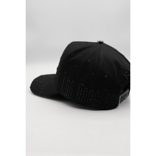 LA Flamas Black Rhinestone Embroidered Trucker Hat