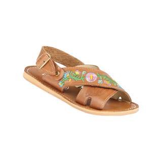 Mexican Artisanal Sandals Leather Walnut
