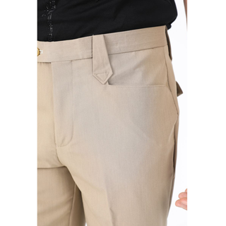 Heath Mens Poly-Stretch Boot-Cut Western Suit Pants - Khaki