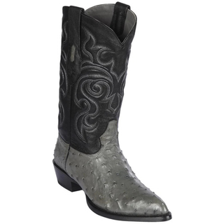 Los Altos Ostrich J Toe Cowboy Boot - Gray