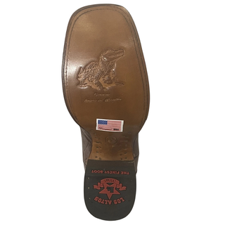 Los Altos Rodeo Alligator Square Toe Cowboy Boot - Black