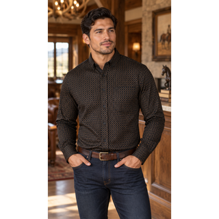 Platini Men’s Satin Cotton/Spandex Shirt