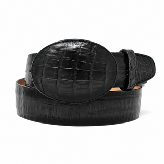 Los Altos Caiman Belly Belt- Black