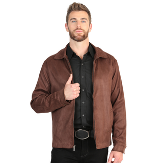 El General Men’s Suede Jacket - Brown