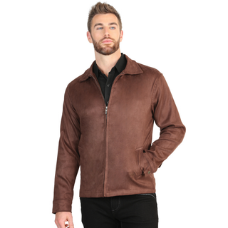 El General Men’s Suede Jacket - Brown