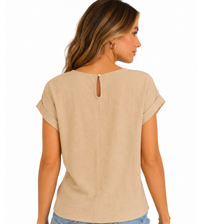Tie-Front Top - Brown