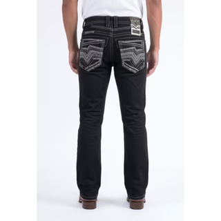 Platini Men's Holt Slim Bootcut Jeans with Rhinestones