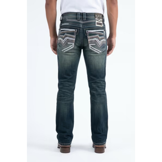 Platini Men's Holt Slim Bootcut Jeans with Triple Stitching