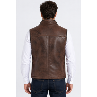 Platini Men's Faux Leather Vest