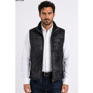 Platini Men's Faux Leather Vest