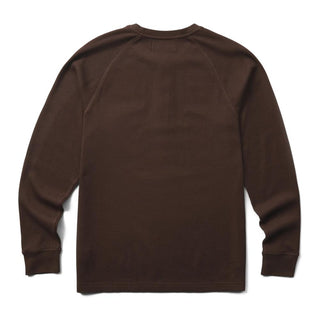 Wolverine Men's Brown Waffle Knit Long Sleeve Henley Shirt