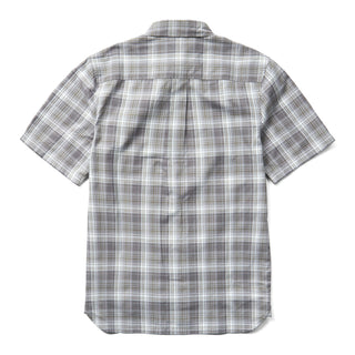 Wolverine Built Stretch Short Plaid Shirt - Stormy Blue