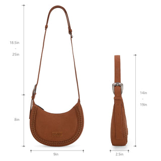 Wrangler Whipstitch Crescent Crossbody - Brown
